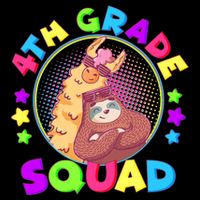 4th Grade Squad Llama Sloth 16 in Basic Backpack
