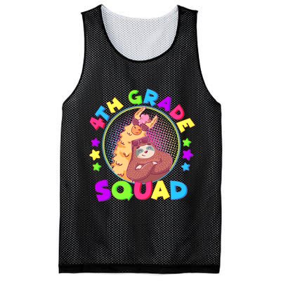 4th Grade Squad Llama Sloth Mesh Reversible Basketball Jersey Tank