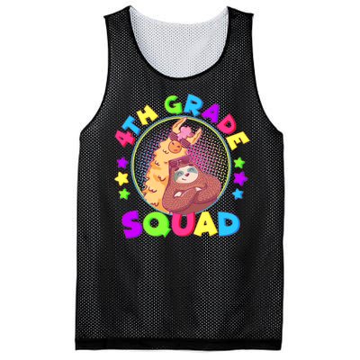 4th Grade Squad Llama Sloth Mesh Reversible Basketball Jersey Tank