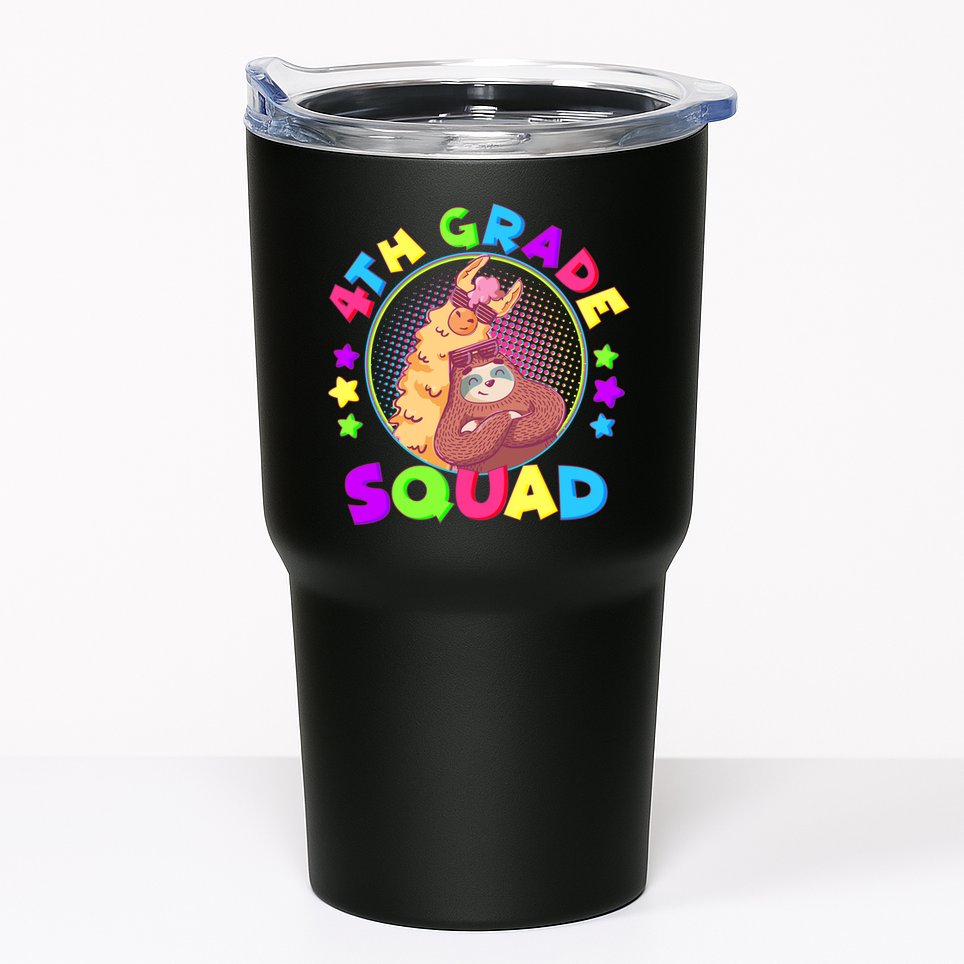 4th Grade Squad Llama Sloth Tumbler