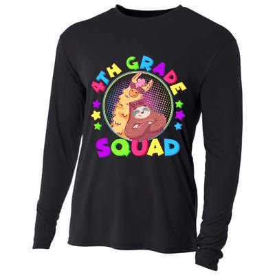 4th Grade Squad Llama Sloth Cooling Performance Long Sleeve Crew