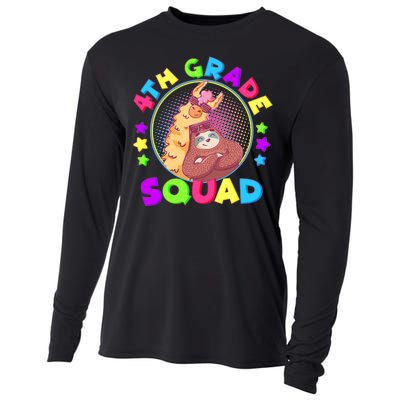 4th Grade Squad Llama Sloth Cooling Performance Long Sleeve Crew