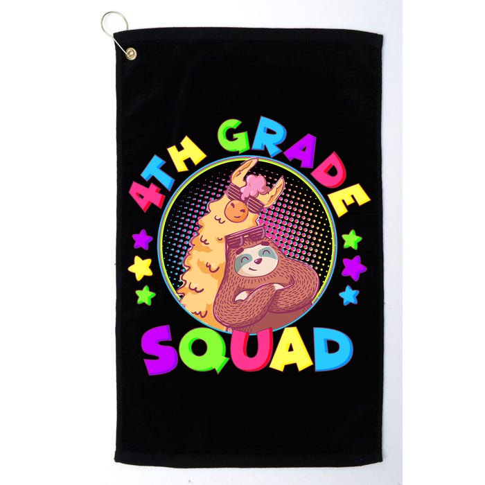 4th Grade Squad Llama Sloth Golf Towel