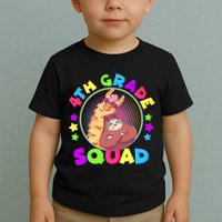 4th Grade Squad Llama Sloth Toddler T-Shirt