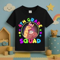 4th Grade Squad Llama Sloth Toddler T-Shirt