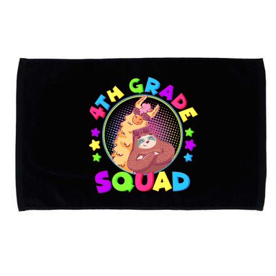 4th Grade Squad Llama Sloth Microfiber Hand Towel