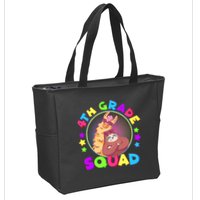 4th Grade Squad Llama Sloth Zip Tote Bag