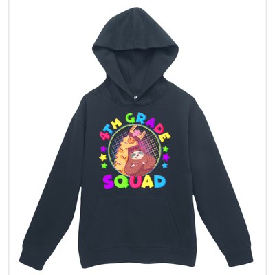 4th Grade Squad Llama Sloth Urban Pullover Hoodie