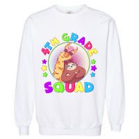 4th Grade Squad Llama Sloth Garment-Dyed Sweatshirt