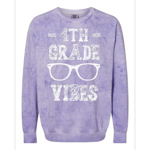 4th Grade Vibes Colorblast Crewneck Sweatshirt