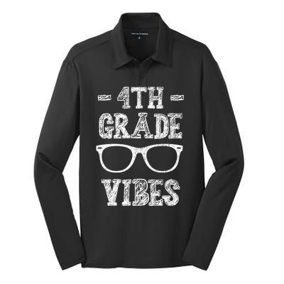 4th Grade Vibes Silk Touch Performance Long Sleeve Polo