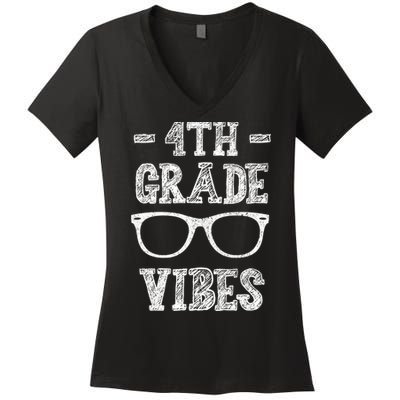 4th Grade Vibes Women's V-Neck T-Shirt