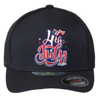 4th of July Celebrate USA Independence Day Flexfit Unipanel Trucker Cap