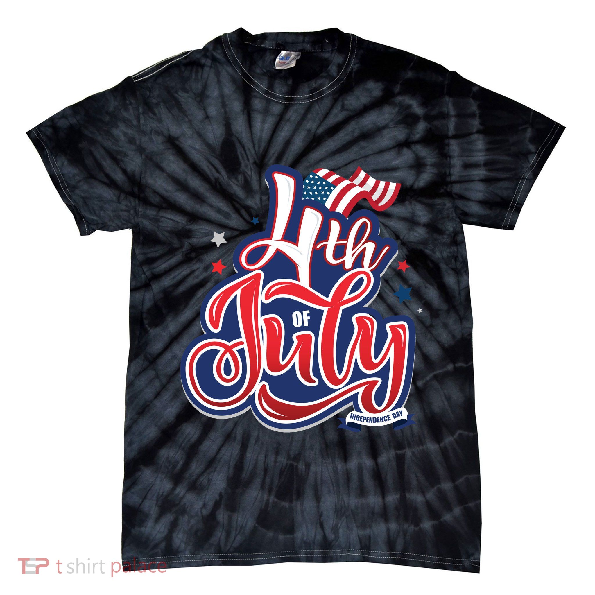 4th of July Celebrate USA Independence Day Tie-Dye T-Shirt