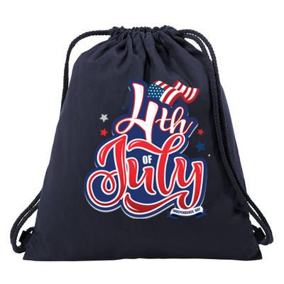 4th of July Celebrate USA Independence Day Drawstring Bag