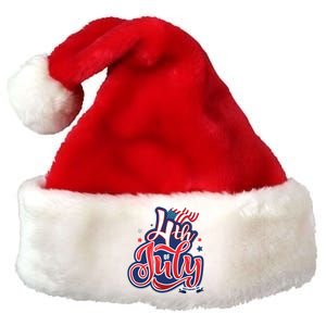 4th of July Celebrate USA Independence Day Premium Christmas Santa Hat