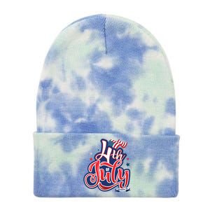 4th of July Celebrate USA Independence Day Tie Dye 12in Knit Beanie