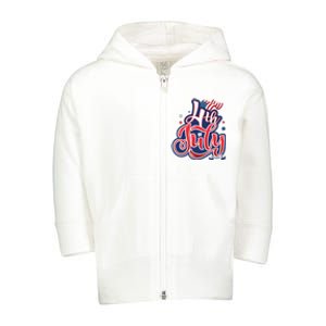 4th of July Celebrate USA Independence Day Toddler Zip Fleece Hoodie