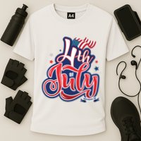 4th of July Celebrate USA Independence Day Cooling Performance Crew T-Shirt