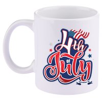 4th of July Celebrate USA Independence Day 11oz C Handle Ceramic Mug