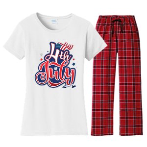 4th of July Celebrate USA Independence Day Women's Flannel Pajama Set