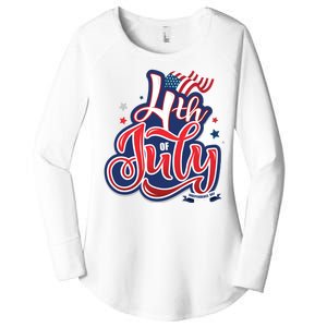 4th of July Celebrate USA Independence Day Women's Perfect Tri Tunic Long Sleeve Shirt