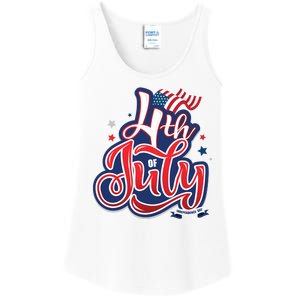 4th of July Celebrate USA Independence Day Ladies Essential Tank