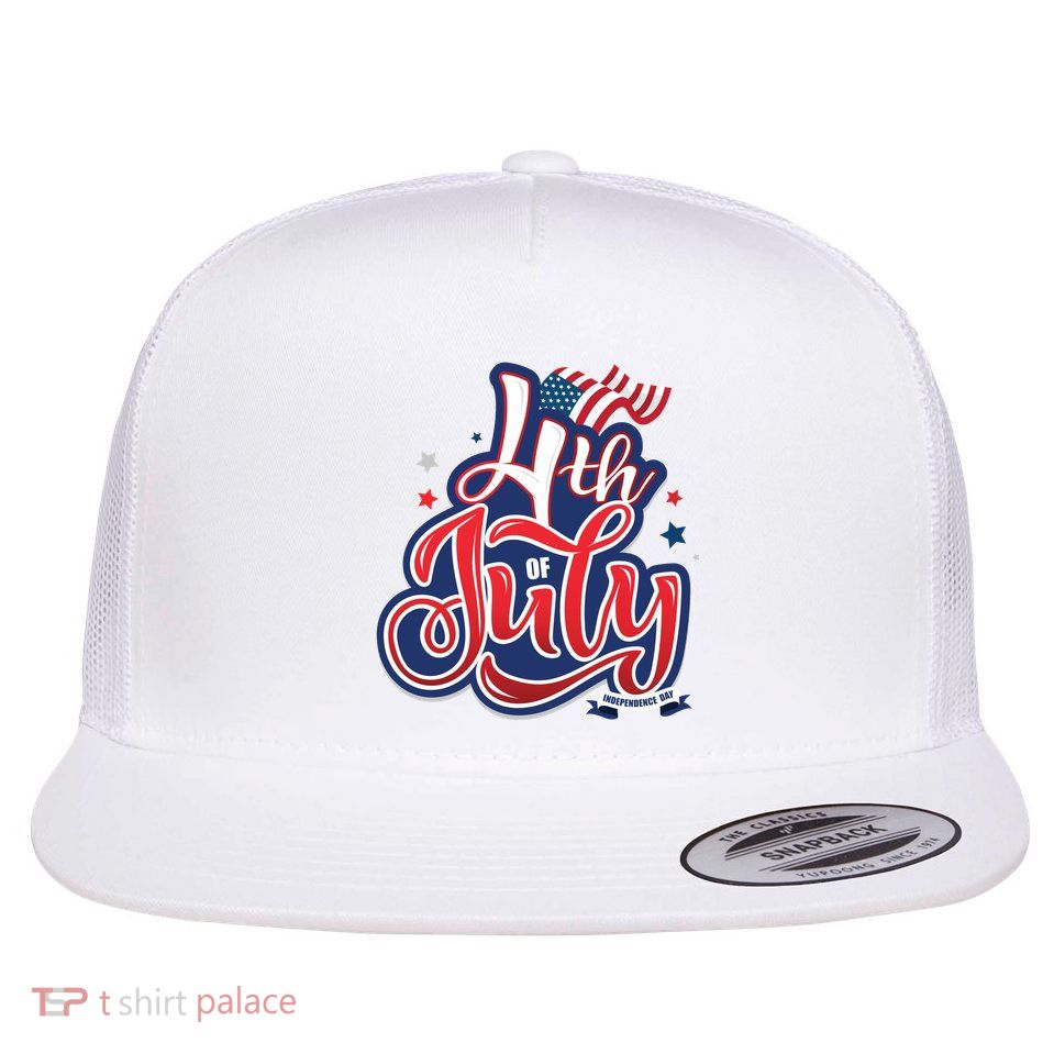 4th of July Celebrate USA Independence Day Flatbill Hat