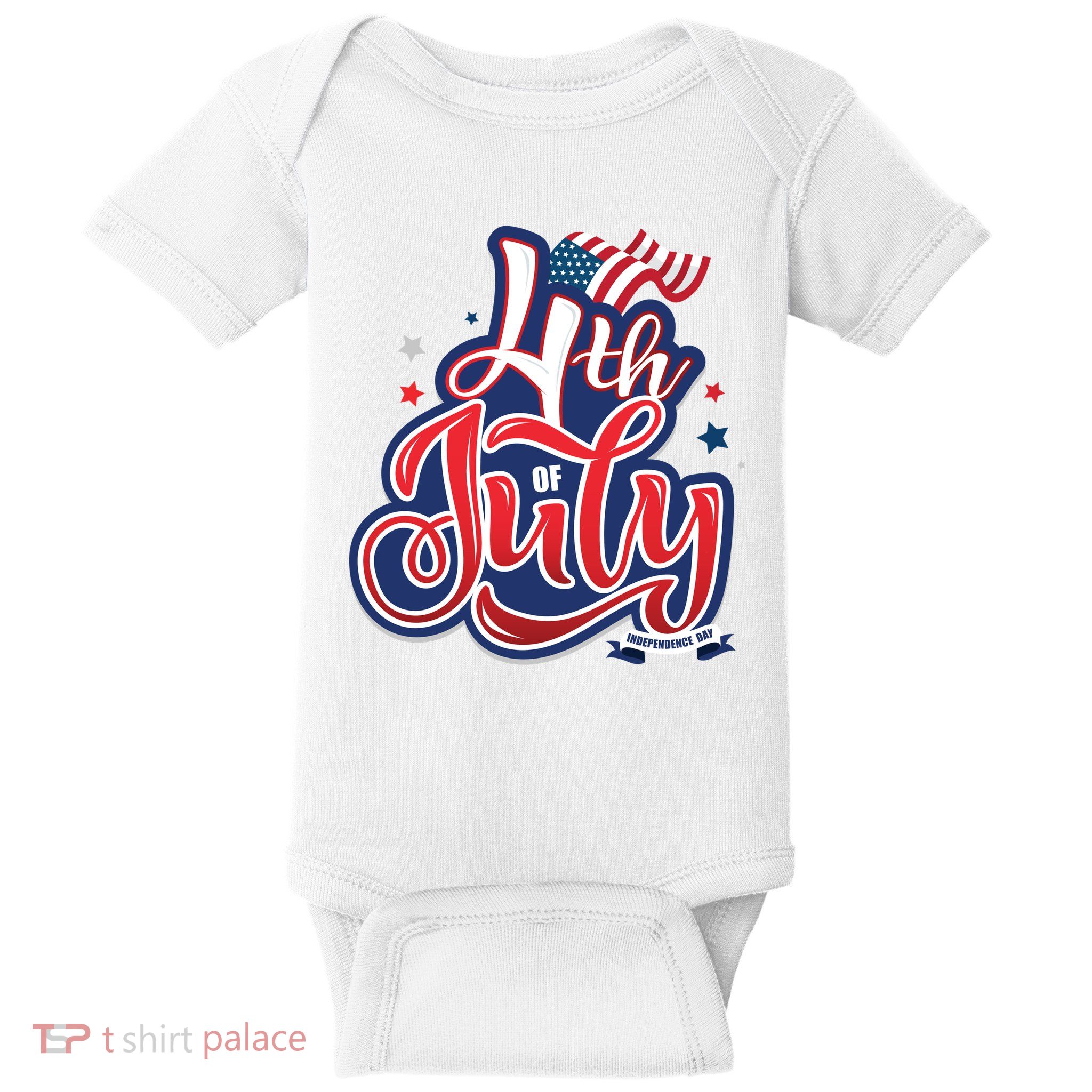 4th of July Celebrate USA Independence Day Baby Bodysuit