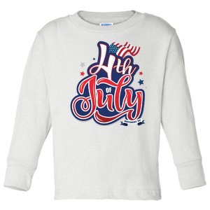 4th of July Celebrate USA Independence Day Toddler Long Sleeve Shirt