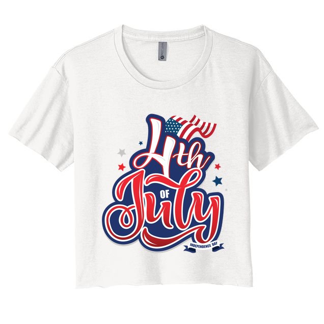 4th of July Celebrate USA Independence Day Crop Top