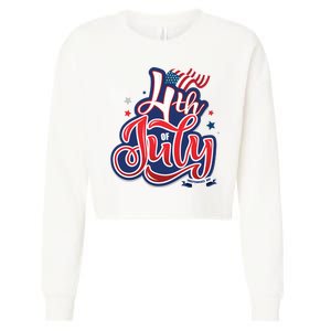 4th of July Celebrate USA Independence Day Cropped Pullover Crew