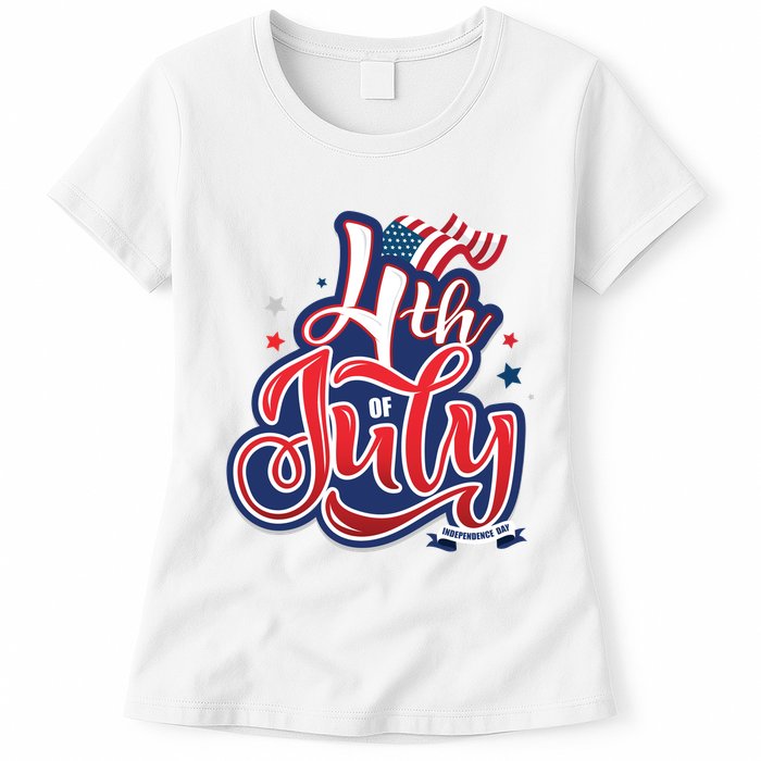 4th of July Celebrate USA Independence Day Womens T-Shirt