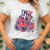 4th of July Celebrate USA Independence Day Womens T-Shirt