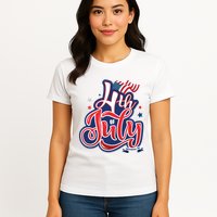 4th of July Celebrate USA Independence Day Womens T-Shirt