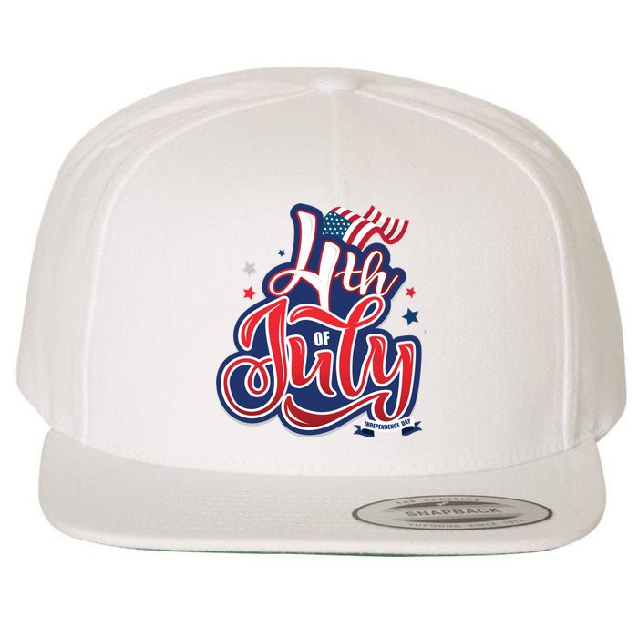 4th of July Celebrate USA Independence Day Wool Snapback Cap