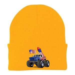 4th Of July Firecracker Monster Truck Knit Cap Winter Beanie