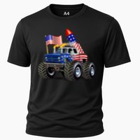 4th Of July Firecracker Monster Truck Cooling Performance Crew T-Shirt