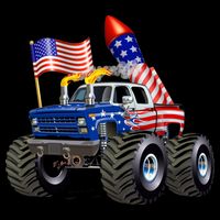 4th Of July Firecracker Monster Truck Backpack