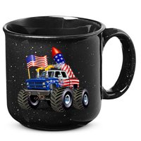 4th Of July Firecracker Monster Truck 15oz Campfire Ceramic Mug