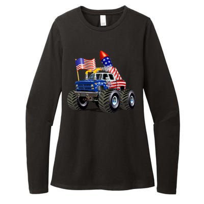 4th Of July Firecracker Monster Truck Womens CVC Long Sleeve Shirt