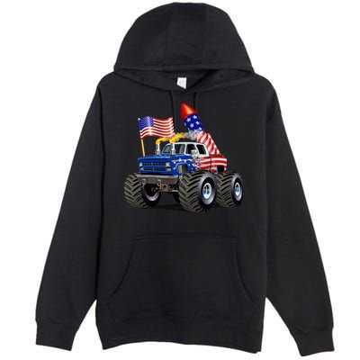 4th Of July Firecracker Monster Truck Premium Pullover Hoodie