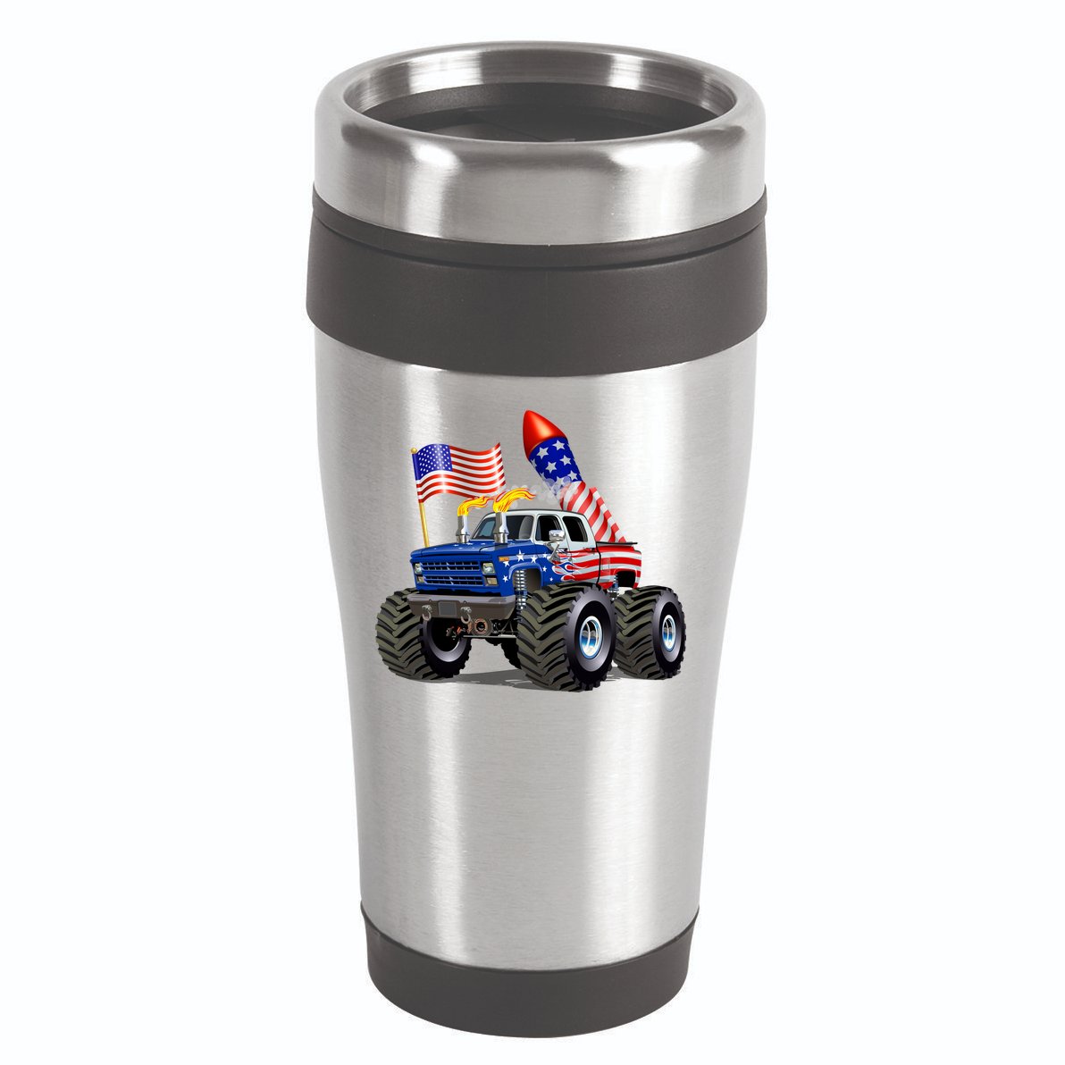 4th Of July Firecracker Monster Truck 16oz Travel Tumbler