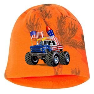 4th Of July Firecracker Monster Truck Kati - Camo Knit Beanie