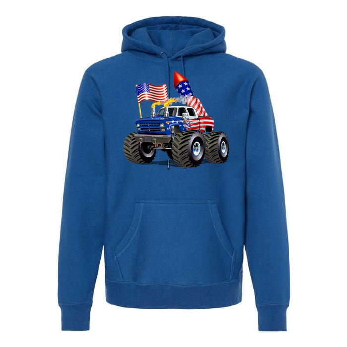 4th Of July Firecracker Monster Truck Premium Hoodie