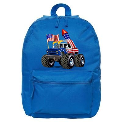 4th Of July Firecracker Monster Truck 16 in Basic Backpack