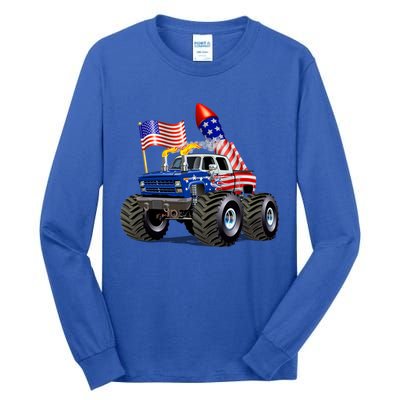 4th Of July Firecracker Monster Truck Tall Long Sleeve T-Shirt
