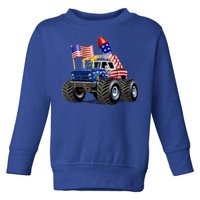 4th Of July Firecracker Monster Truck Toddler Sweatshirt