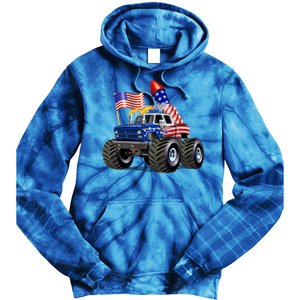 4th Of July Firecracker Monster Truck Tie Dye Hoodie