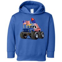 4th Of July Firecracker Monster Truck Toddler Hoodie